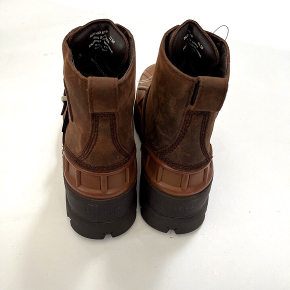 POLO Ralph Lauren Oslo Waterproof Duck Boots Men 11.5 Leather Suede Winter Hiker - Picture 8 of 11